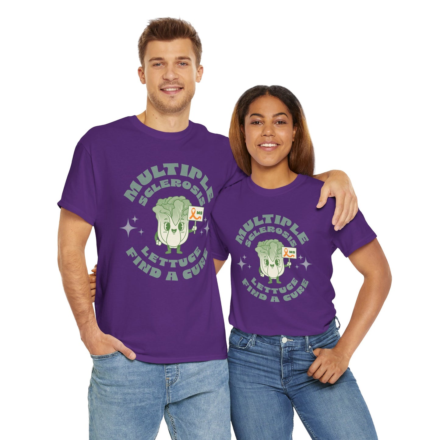 MS Awareness Punny Lettuce Find A Cure - Tee Unisex Adult for MS warriors, supporters, awareness