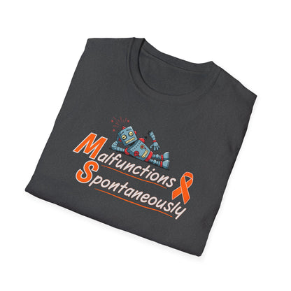 Funny Unisex Softstyle T-Shirt -MS 'Malfunctions Spontaneously' - Casual Wear, Gift for Tech Lovers, Humor Tee, Birthday Present, Geeky [...]
