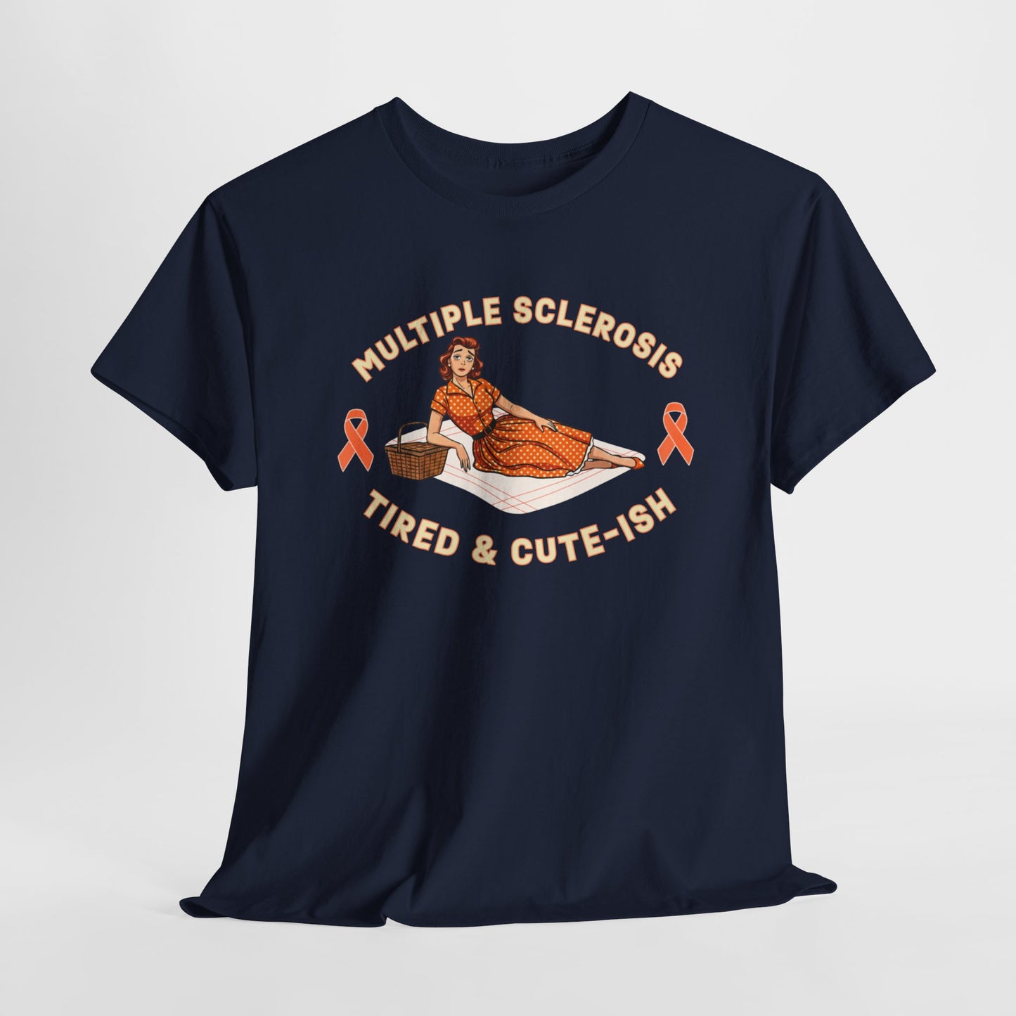 Empowering MS Awareness Tee: Tired & Cute-ish | Supportive Gift, Casual Wear, Disability Awareness, Motivational Apparel, Everyday Style