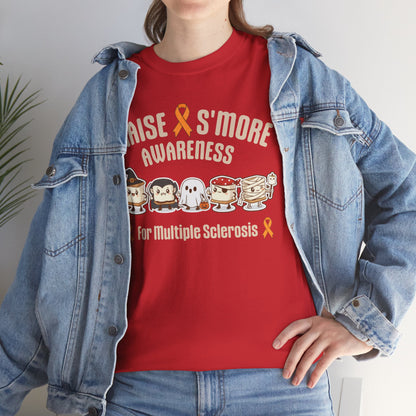 Cute Raise Awareness S'More  Adult Unisex Cotton T-Shirt- Multiple Sclerosis Support Shirt, S'More Fun for a Cause, Gift for Awareness Events