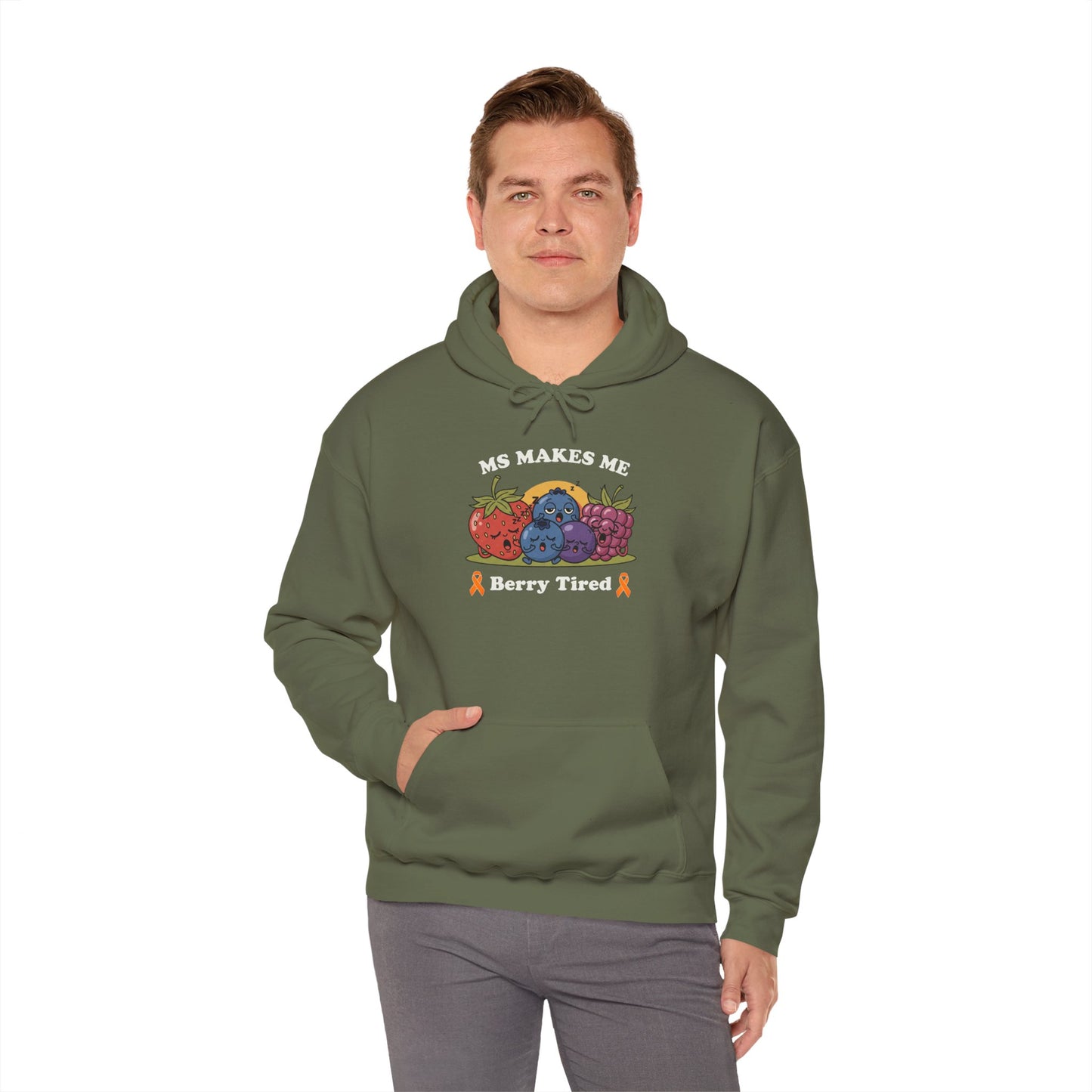 Berry Tired Hoodie - Funny Fruit Sweatshirt, Unisex Apparel, Cute Gift for Fruit Lovers, Cozy Wear, Humor Clothing