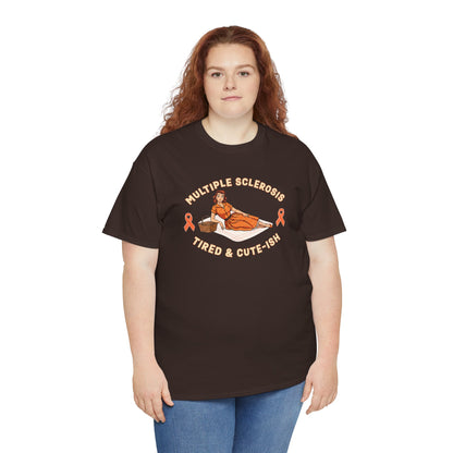 Empowering MS Awareness Tee: Tired & Cute-ish | Supportive Gift, Casual Wear, Disability Awareness, Motivational Apparel, Everyday Style