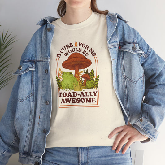 A Toad-ally Awesome Cure for MS T-Shirt Unisex Adult, Funny Mushroom Shirt, Nature Lover Gift, MS Awareness