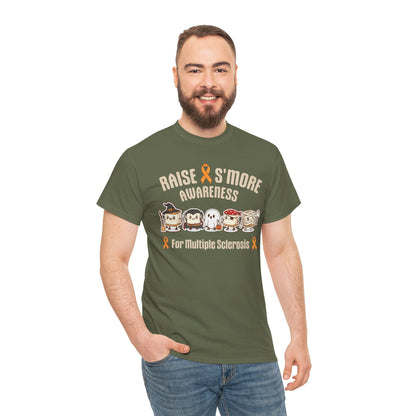 Cute Raise Awareness S'More  Adult Unisex Cotton T-Shirt- Multiple Sclerosis Support Shirt, S'More Fun for a Cause, Gift for Awareness Events