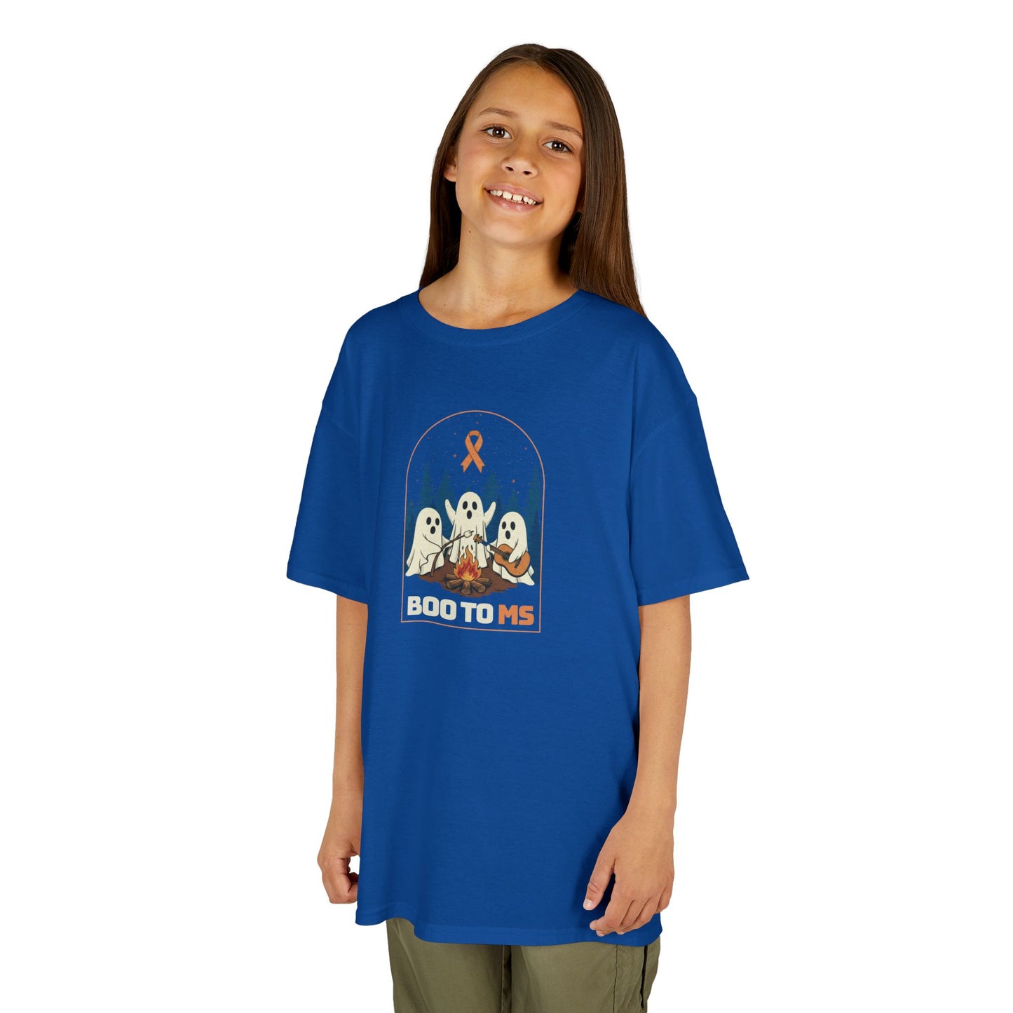 Kids Cute Boo to MS - Unisex Tee Kids for Halloween and Multiple Sclerosis Awareness