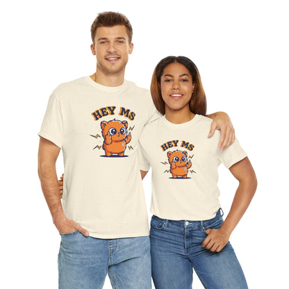 Hey MS Cute Cartoon Tee | Funny T-Shirt Funny Adult Casual Unisex, Gift for Friends, Everyday Wear, Hey Ms Design