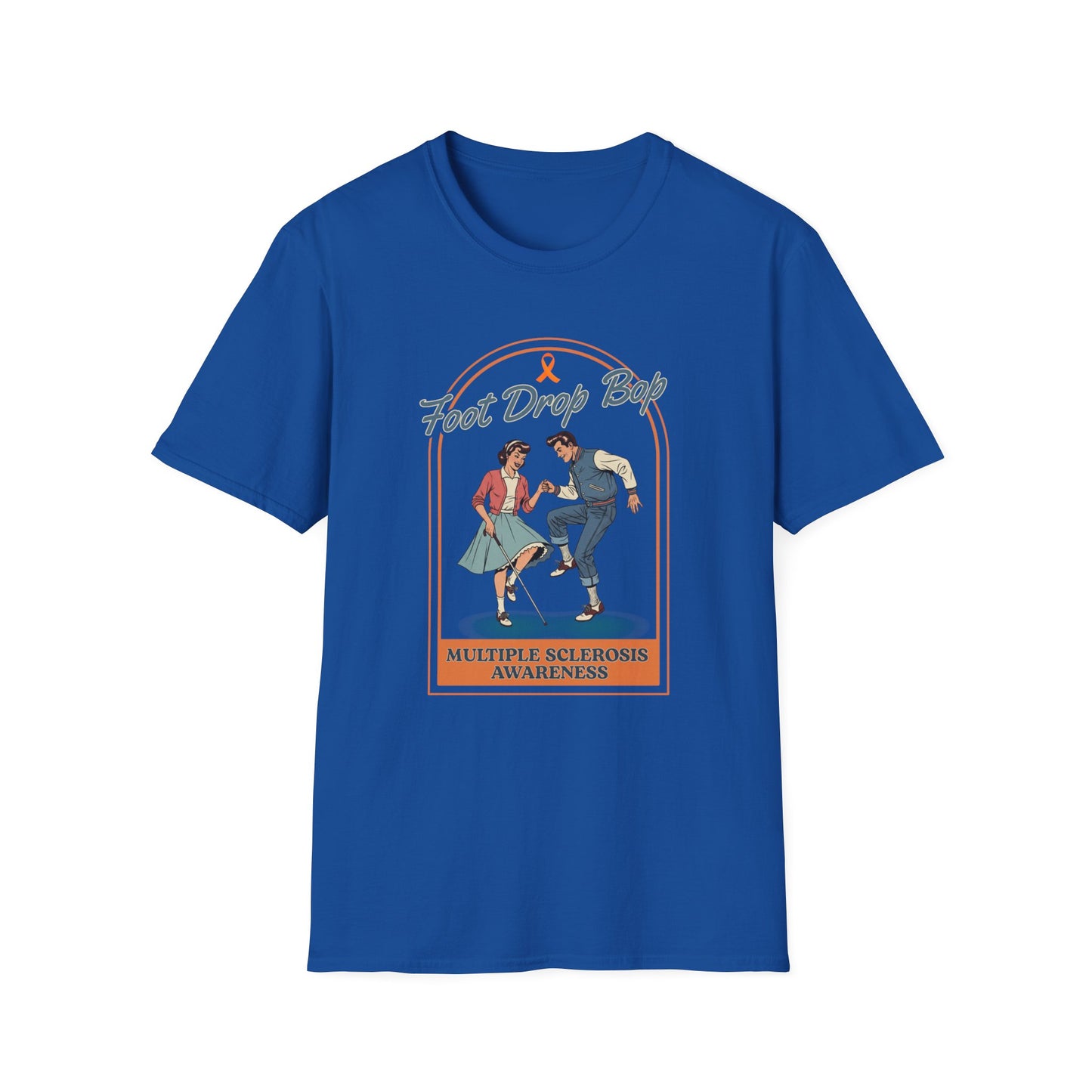 Foot Drop Bop Awareness T-Shirt, Unisex Graphic Tee for Multiple Sclerosis Awareness, Comfortable Casual Wear, Gift for MS Advocates