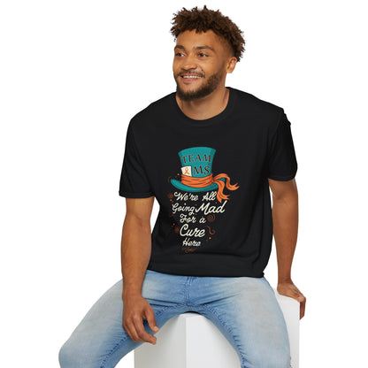 Mad For a Cure T-Shirt, Team MS Shirt, Unisex Softstyle Tee, Cure Awareness Tee, Fun Gift for Alice in Wonderland Fans, Birthday Gift, [...]