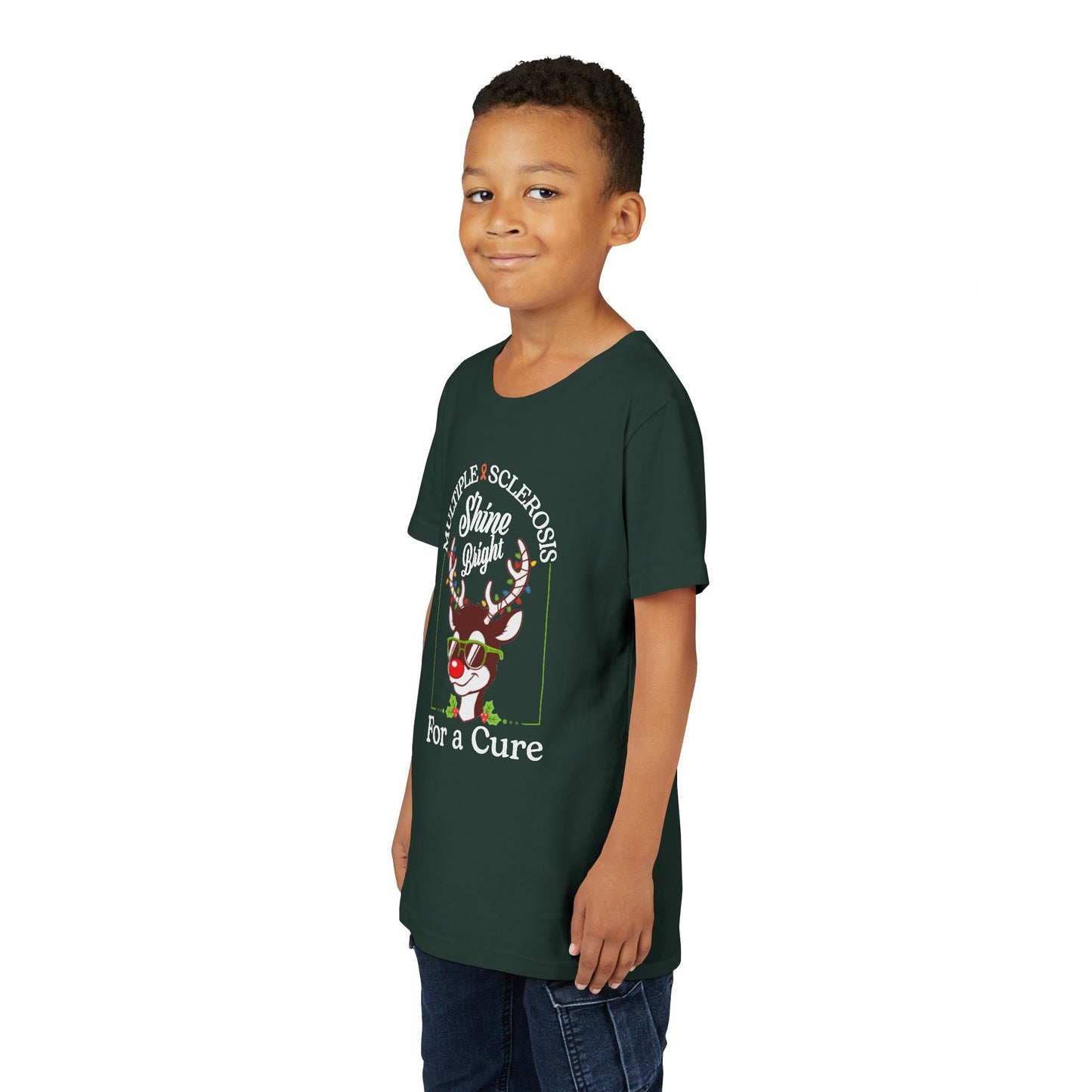 Youth Shine Bright For a Cure Tee MS Awareness Holiday Shirt