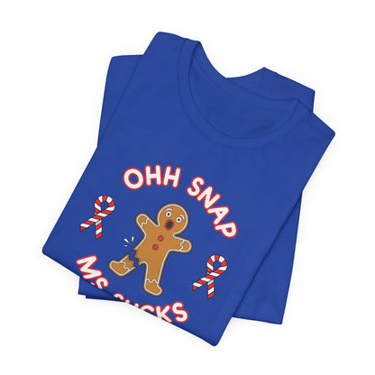 Cute Gingerbread Oh Snap! MS Sucks Unisex Adult Tee, Multiple Sclerosis Awareness, Charity Shirt, Unisex, Gift for Supporters, Fundraising Apparel