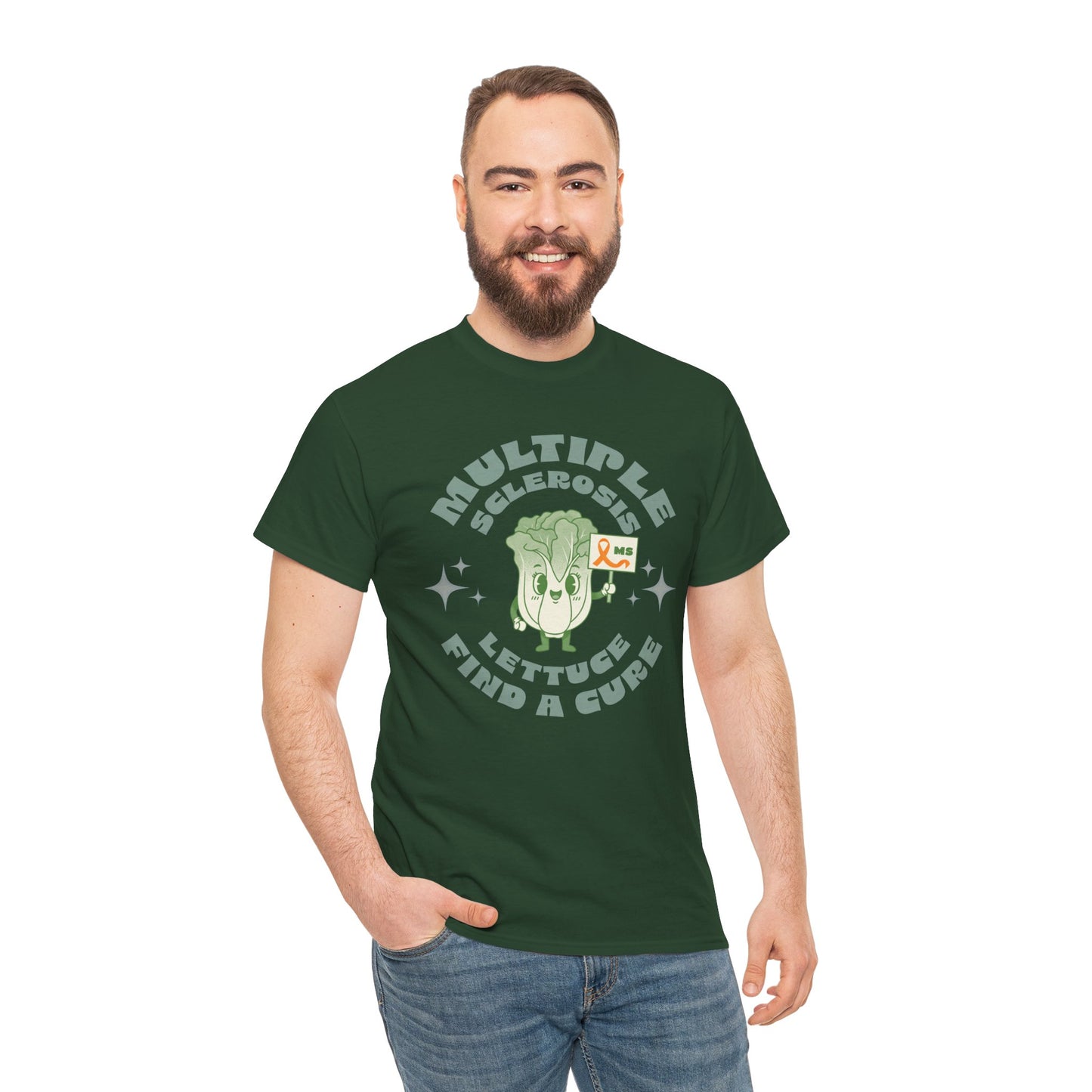 MS Awareness Punny Lettuce Find A Cure - Tee Unisex Adult for MS warriors, supporters, awareness
