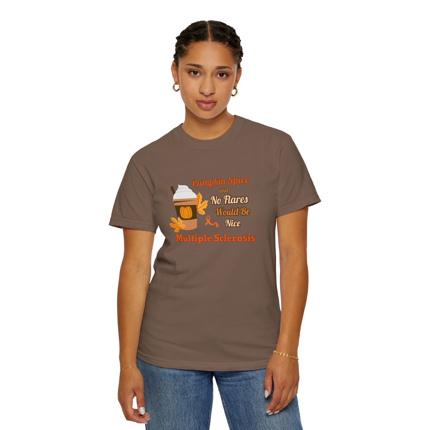 Pumpkin Spice & No Flares Would Be Nice - Unisex Garment-Dyed T-shirt