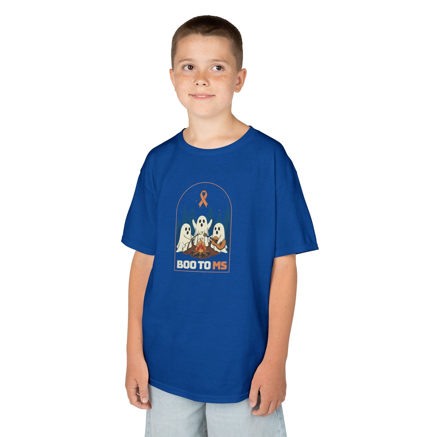 Kids Cute Boo to MS - Unisex Tee Kids for Halloween and Multiple Sclerosis Awareness