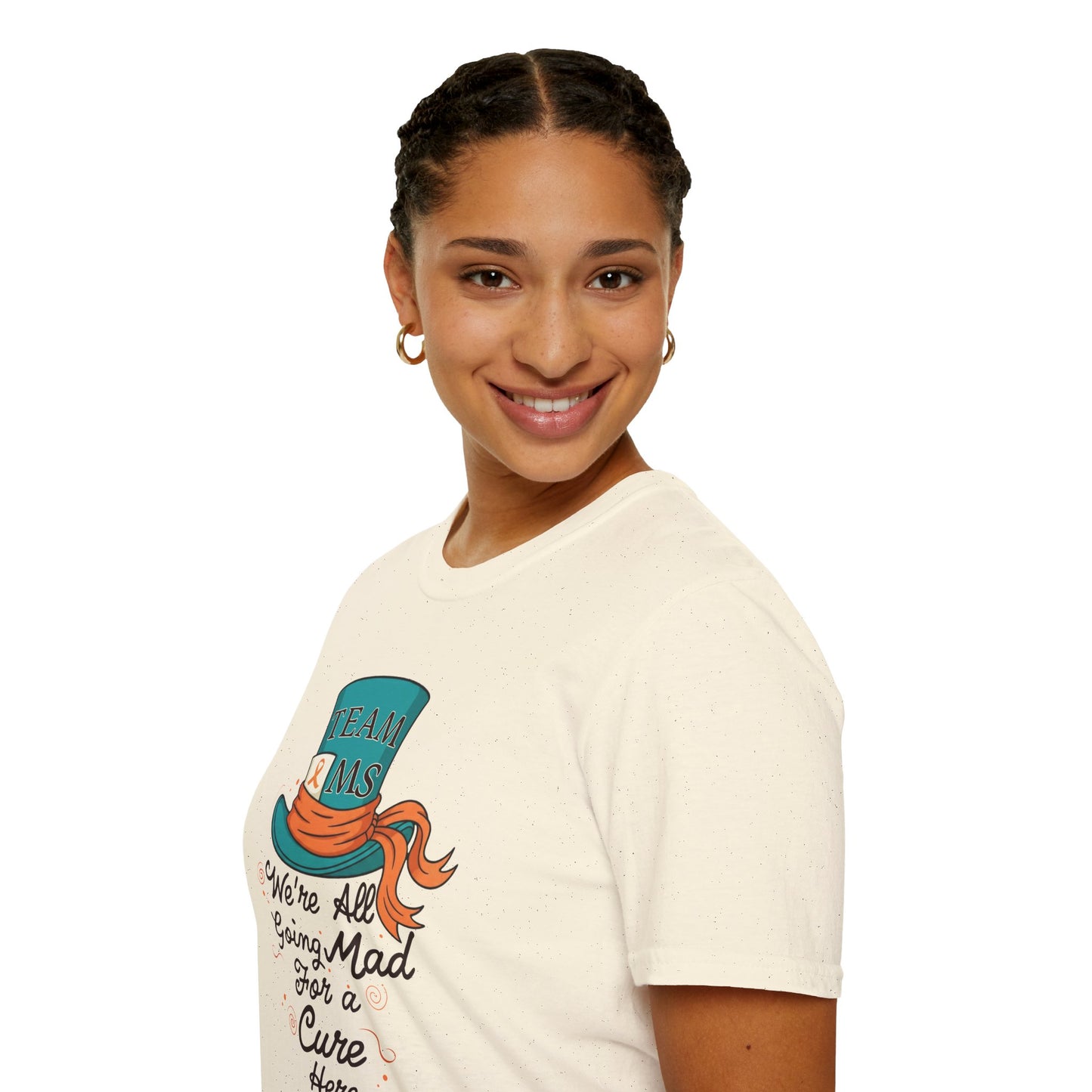 Mad For a Cure T-Shirt, Team MS Shirt, Unisex Softstyle Tee, Cure Awareness Tee, Fun Gift for Alice in Wonderland Fans, Birthday Gift, [...]