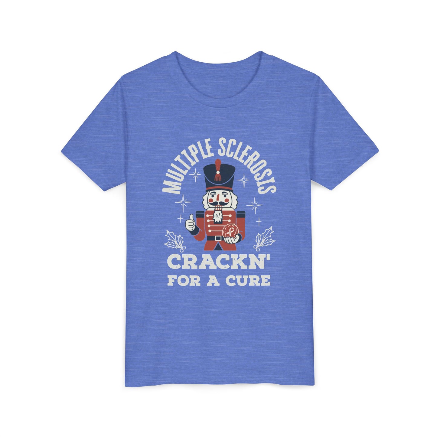 Youth "Crackn' For a Cure" Holiday Short Sleeve Tee for MS Awareness