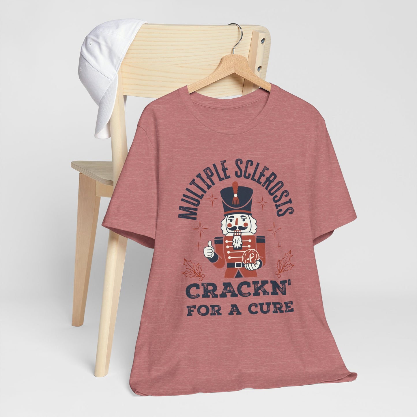Crack'n For A Cure Nutcracker Adult Tee Multiple Sclerosis Awareness, Charity Shirt, Unisex, Gift for Supporters, Fundraising Apparel