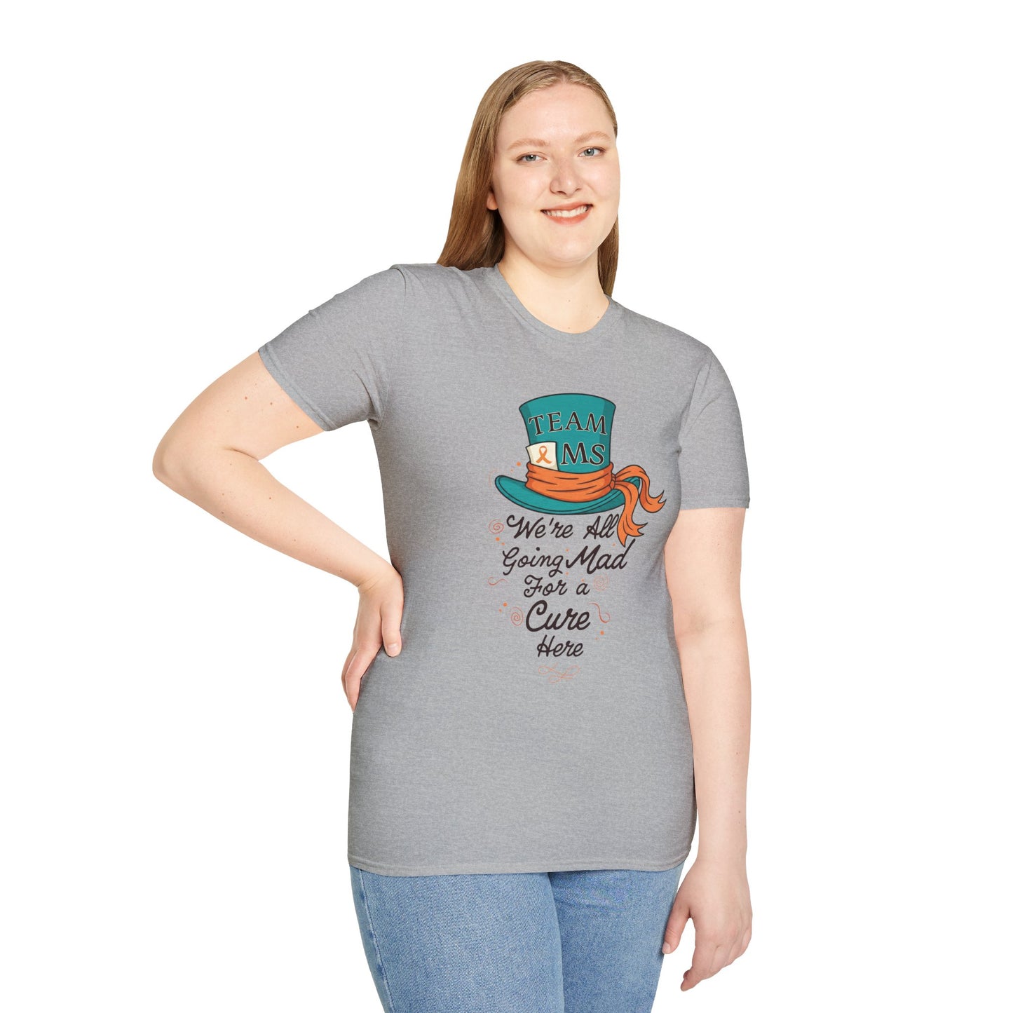 Mad For a Cure T-Shirt, Team MS Shirt, Unisex Softstyle Tee, Cure Awareness Tee, Fun Gift for Alice in Wonderland Fans, Birthday Gift, [...]