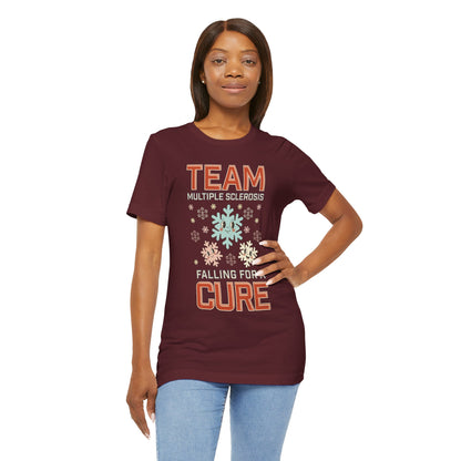Falling for a Cure Team Tee- Adult Multiple Sclerosis Awareness, Charity Shirt, Unisex, Gift for Supporters, Fundraising Apparel