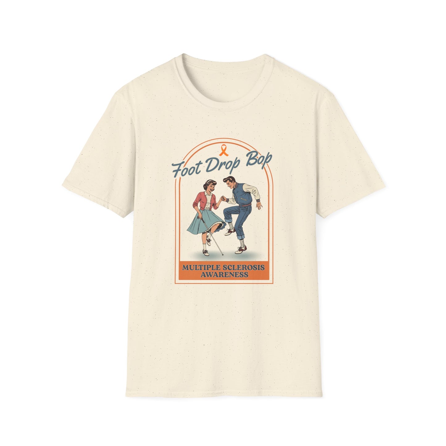 Foot Drop Bop Awareness T-Shirt, Unisex Graphic Tee for Multiple Sclerosis Awareness, Comfortable Casual Wear, Gift for MS Advocates