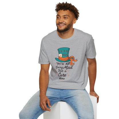 Mad For a Cure T-Shirt, Team MS Shirt, Unisex Softstyle Tee, Cure Awareness Tee, Fun Gift for Alice in Wonderland Fans, Birthday Gift, [...]