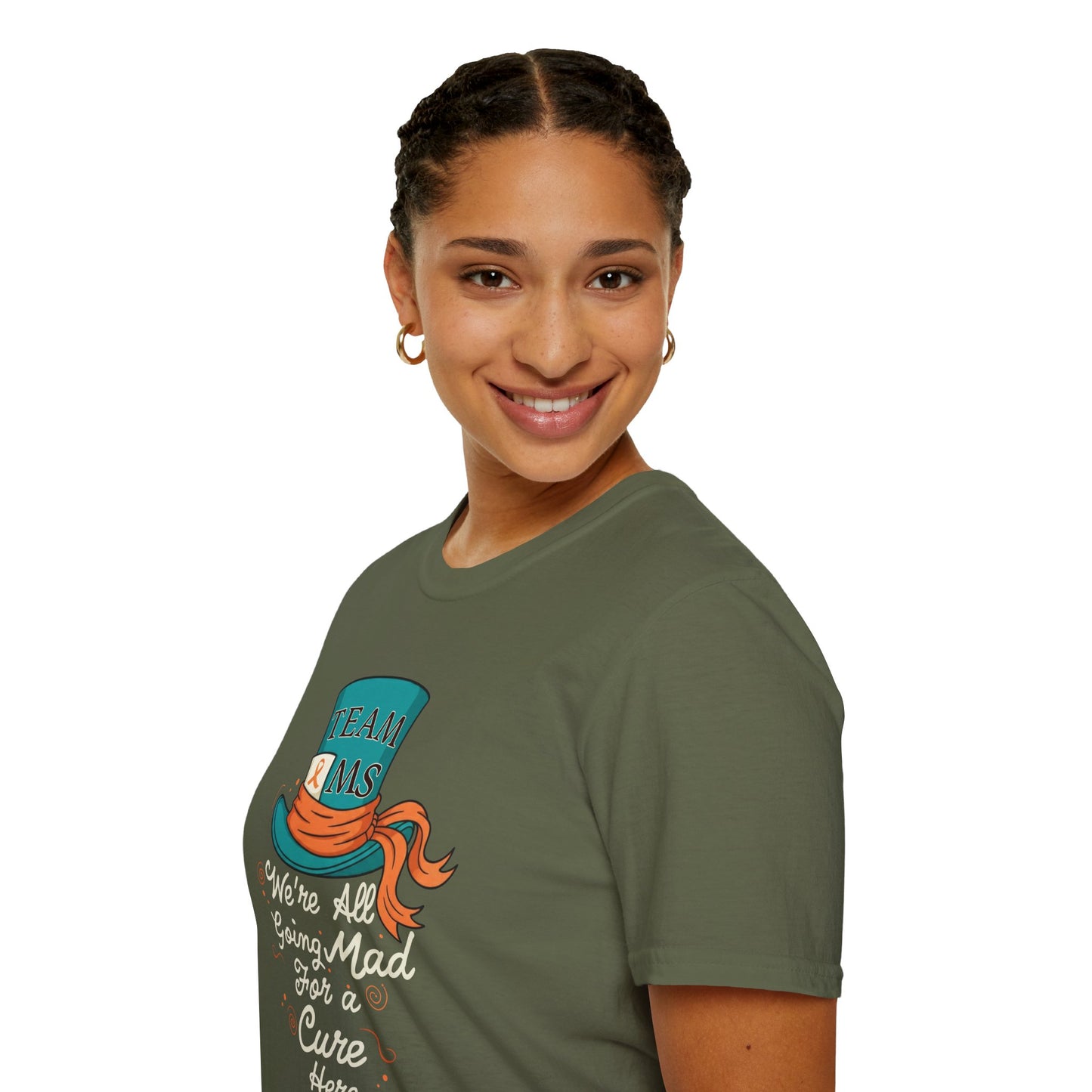 Mad For a Cure T-Shirt, Team MS Shirt, Unisex Softstyle Tee, Cure Awareness Tee, Fun Gift for Alice in Wonderland Fans, Birthday Gift, [...]