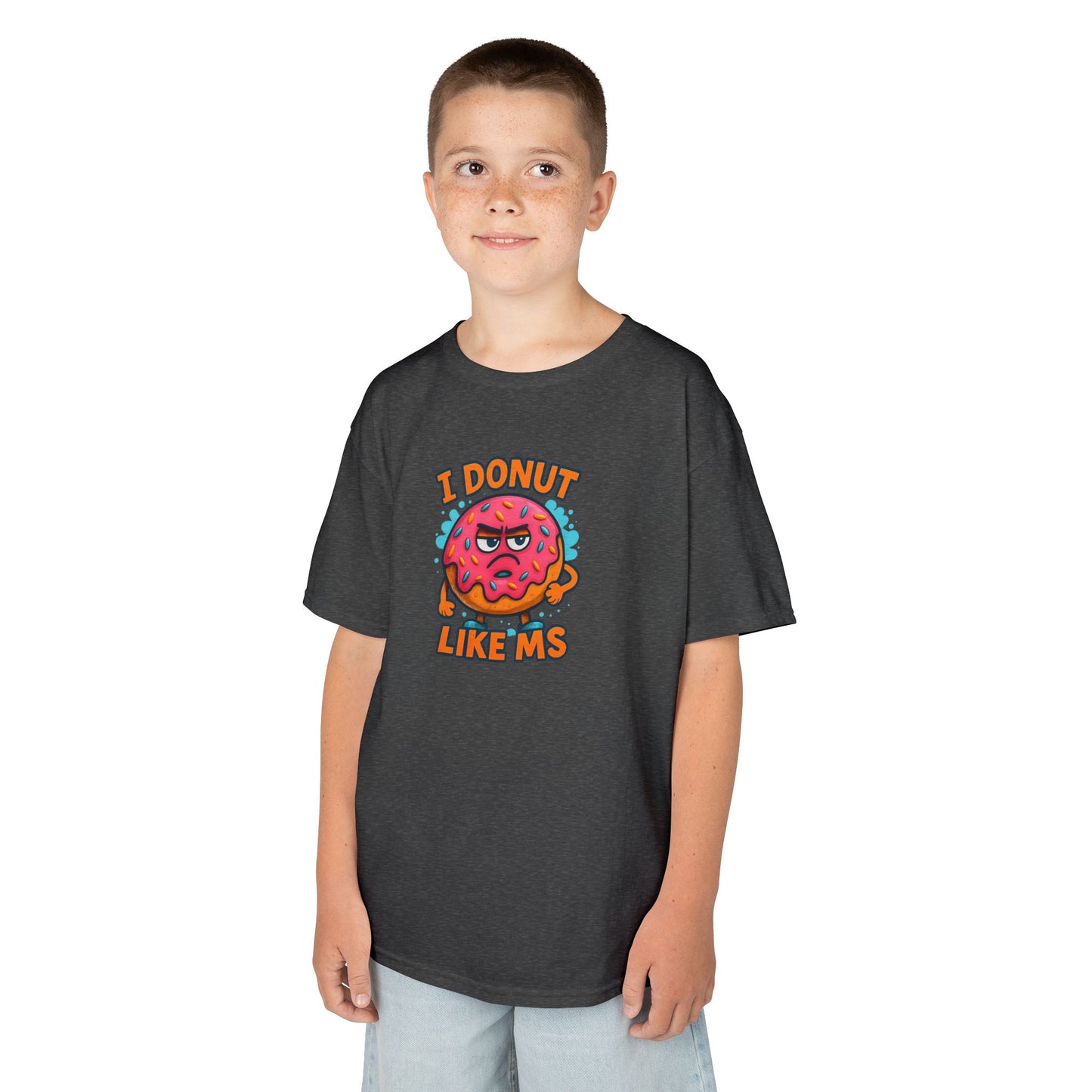 Kids "I Donut Like MS" T-Shirt | Youth Support Shirt for a Loved One with MS | Children's Chronic Illness Awareness Tee