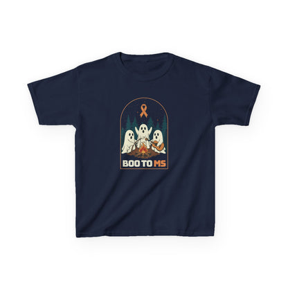 Kids Cute Boo to MS - Unisex Tee Kids for Halloween and Multiple Sclerosis Awareness