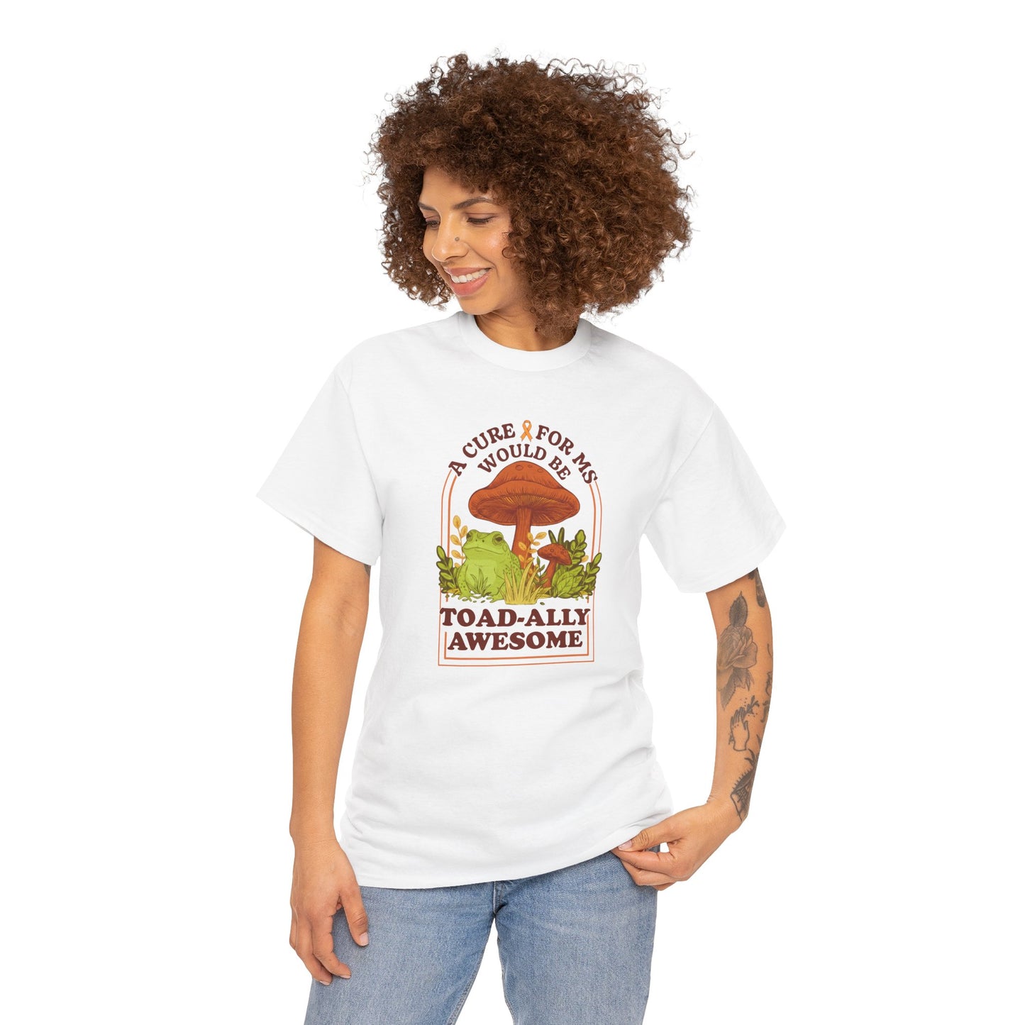 A Toad-ally Awesome Cure for MS T-Shirt Unisex Adult, Funny Mushroom Shirt, Nature Lover Gift, MS Awareness