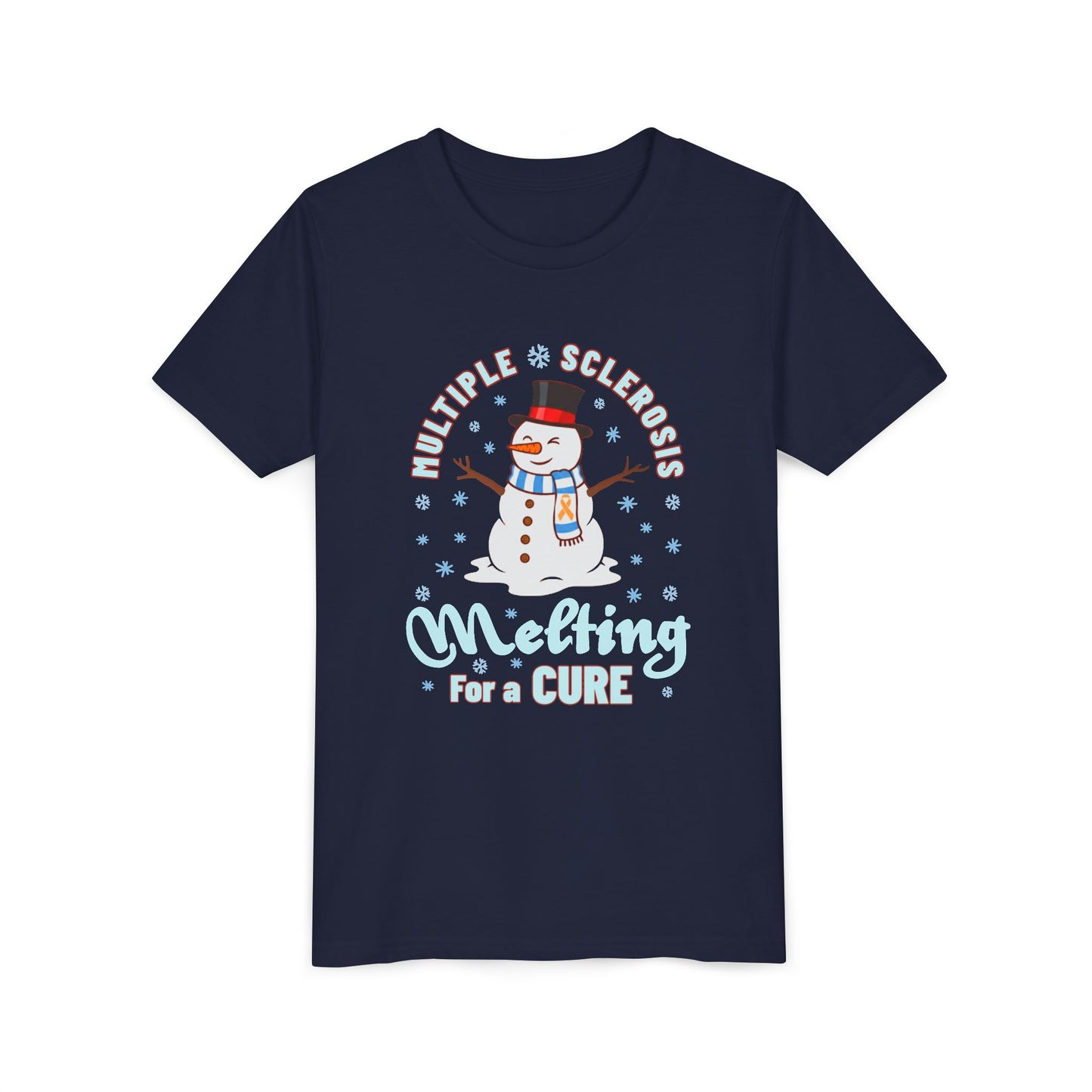 Youth "Melting For A Cure" Short Sleeve Tee for Multiple Sclerosis Awareness