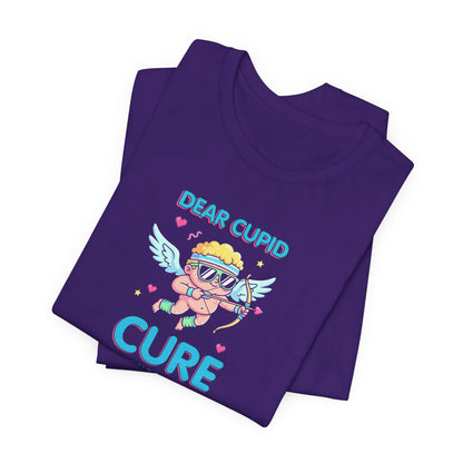 MS Awareness Shirt, Dear Cupid Cure Multiple Sclerosis, Valentine’s Day MS Gift, Retro Cupid Graphic Tee for MS Warriors