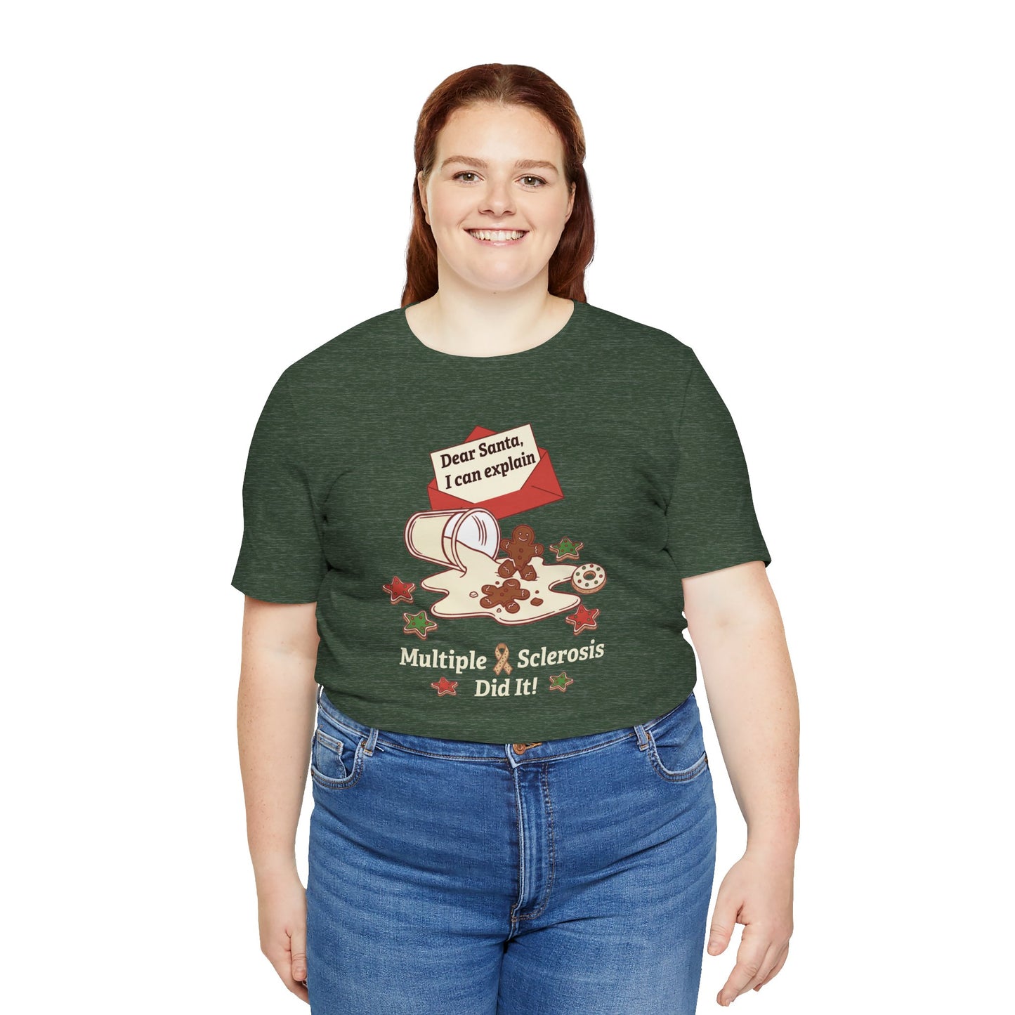 FUNNY Dear Santa MS Did it! Unisex Tee, Multiple Sclerosis Awareness, Charity Shirt, Unisex, Gift for Supporters, Fundraising Apparel