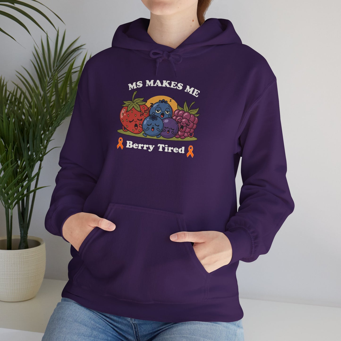 Berry Tired Hoodie - Funny Fruit Sweatshirt, Unisex Apparel, Cute Gift for Fruit Lovers, Cozy Wear, Humor Clothing