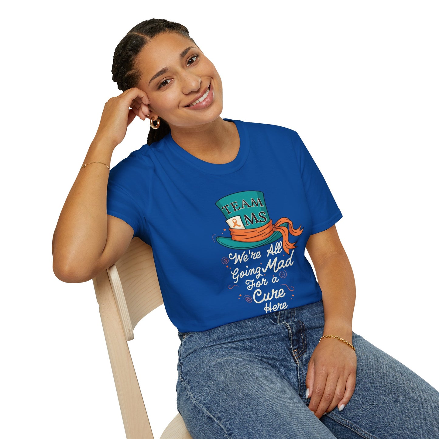 Mad For a Cure T-Shirt, Team MS Shirt, Unisex Softstyle Tee, Cure Awareness Tee, Fun Gift for Alice in Wonderland Fans, Birthday Gift, [...]