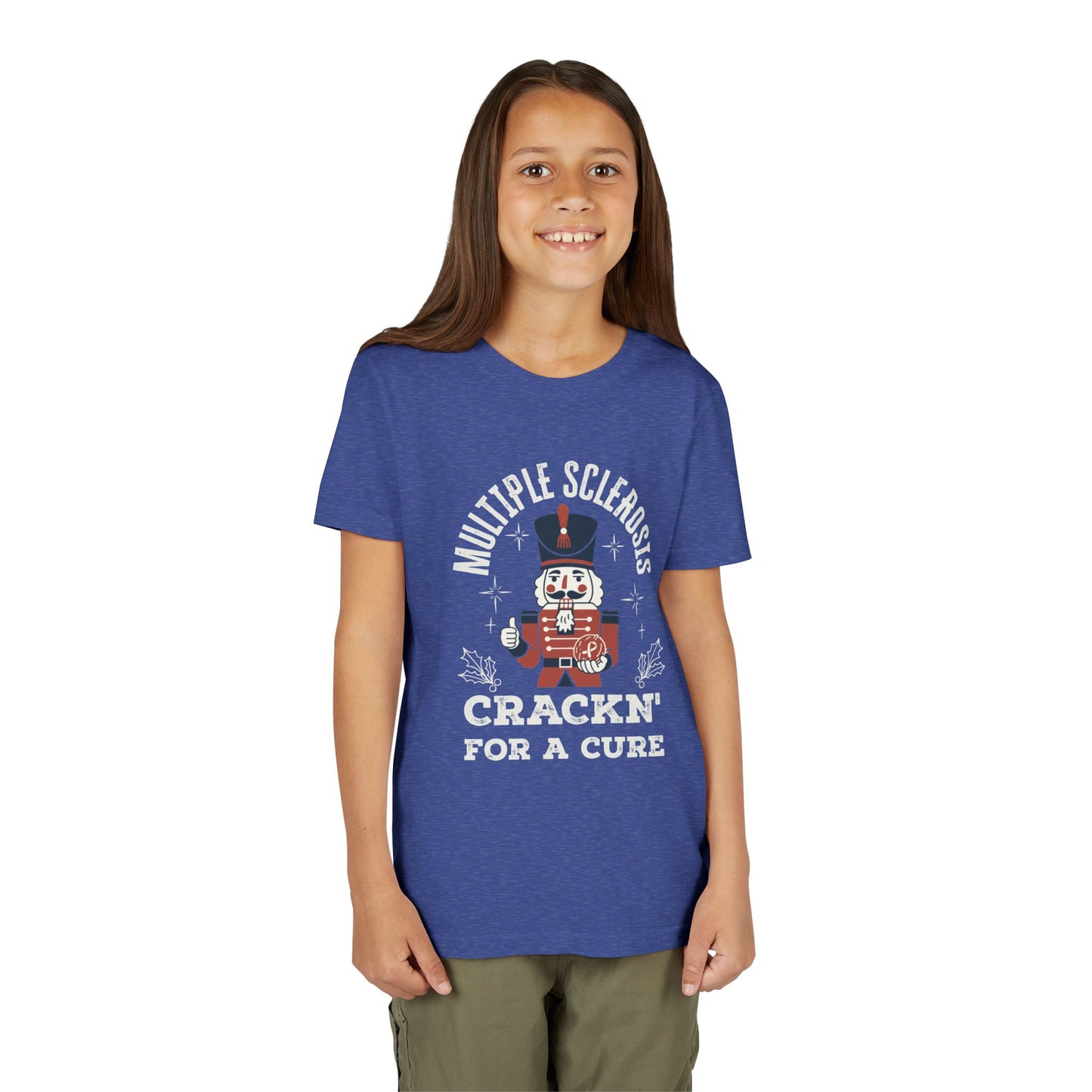 Youth "Crackn' For a Cure" Holiday Short Sleeve Tee for MS Awareness