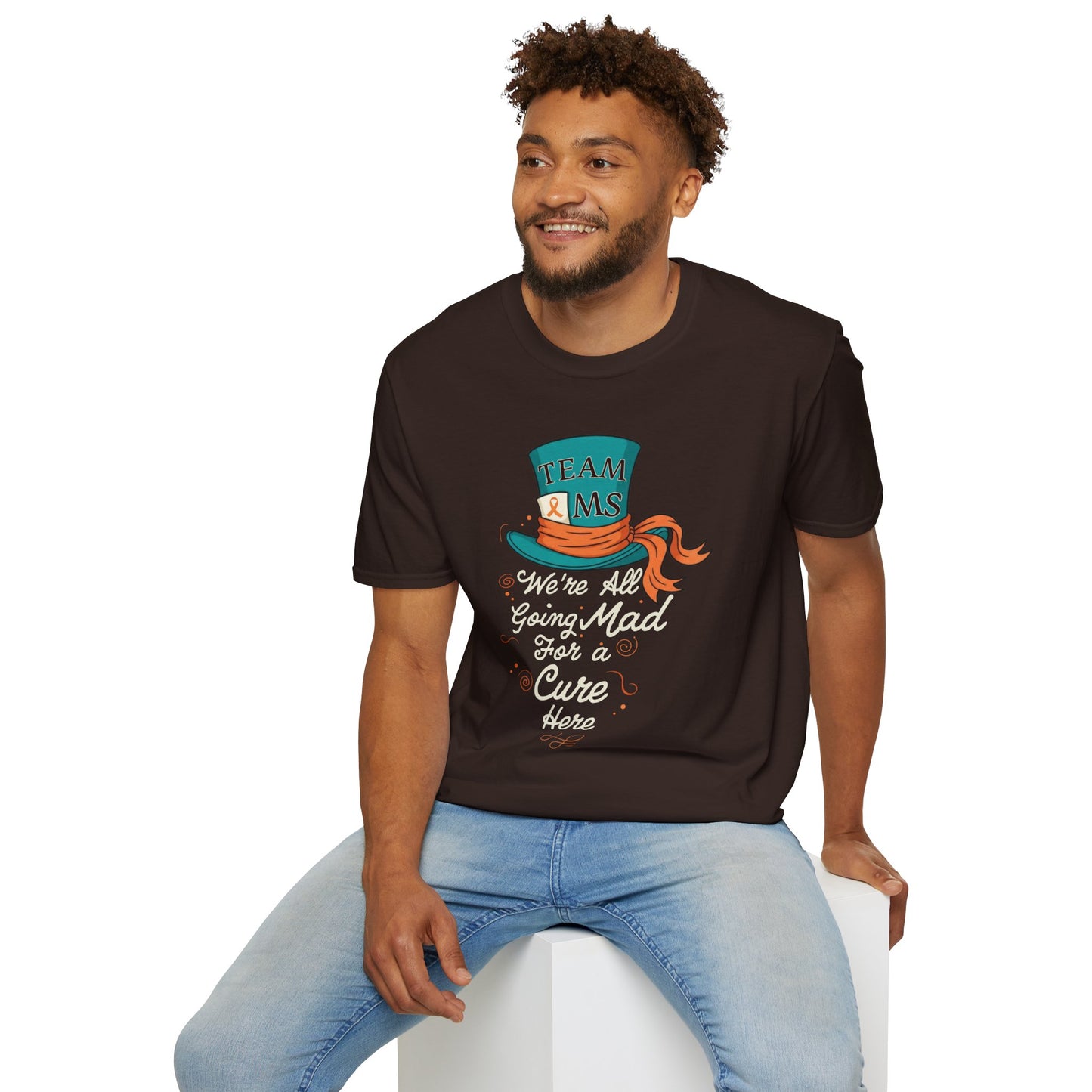 Mad For a Cure T-Shirt, Team MS Shirt, Unisex Softstyle Tee, Cure Awareness Tee, Fun Gift for Alice in Wonderland Fans, Birthday Gift, [...]