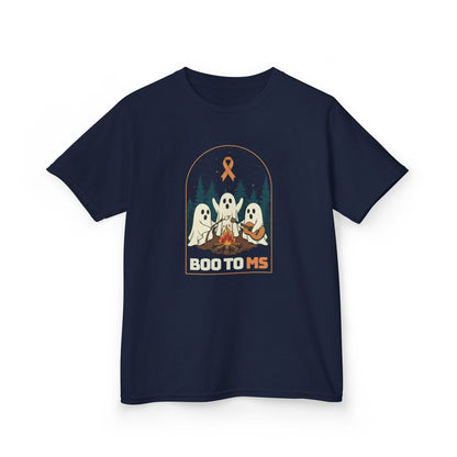 Kids Cute Boo to MS - Unisex Tee Kids for Halloween and Multiple Sclerosis Awareness