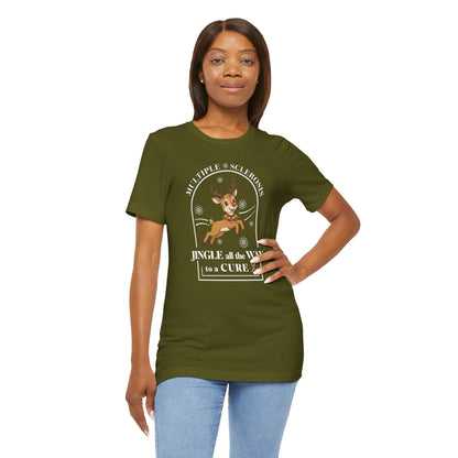 Jingle All The Way To A Cure For MS T-Shirt | Multiple Sclerosis Christmas Tee