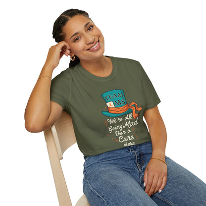 Mad For a Cure T-Shirt, Team MS Shirt, Unisex Softstyle Tee, Cure Awareness Tee, Fun Gift for Alice in Wonderland Fans, Birthday Gift, [...]