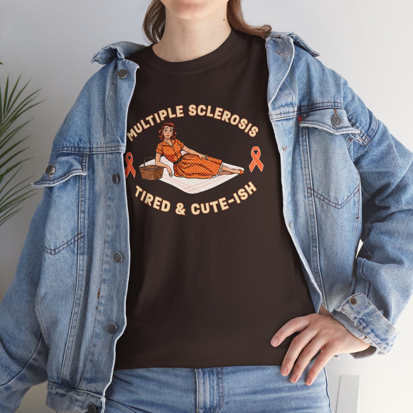 Empowering MS Awareness Tee: Tired & Cute-ish | Supportive Gift, Casual Wear, Disability Awareness, Motivational Apparel, Everyday Style