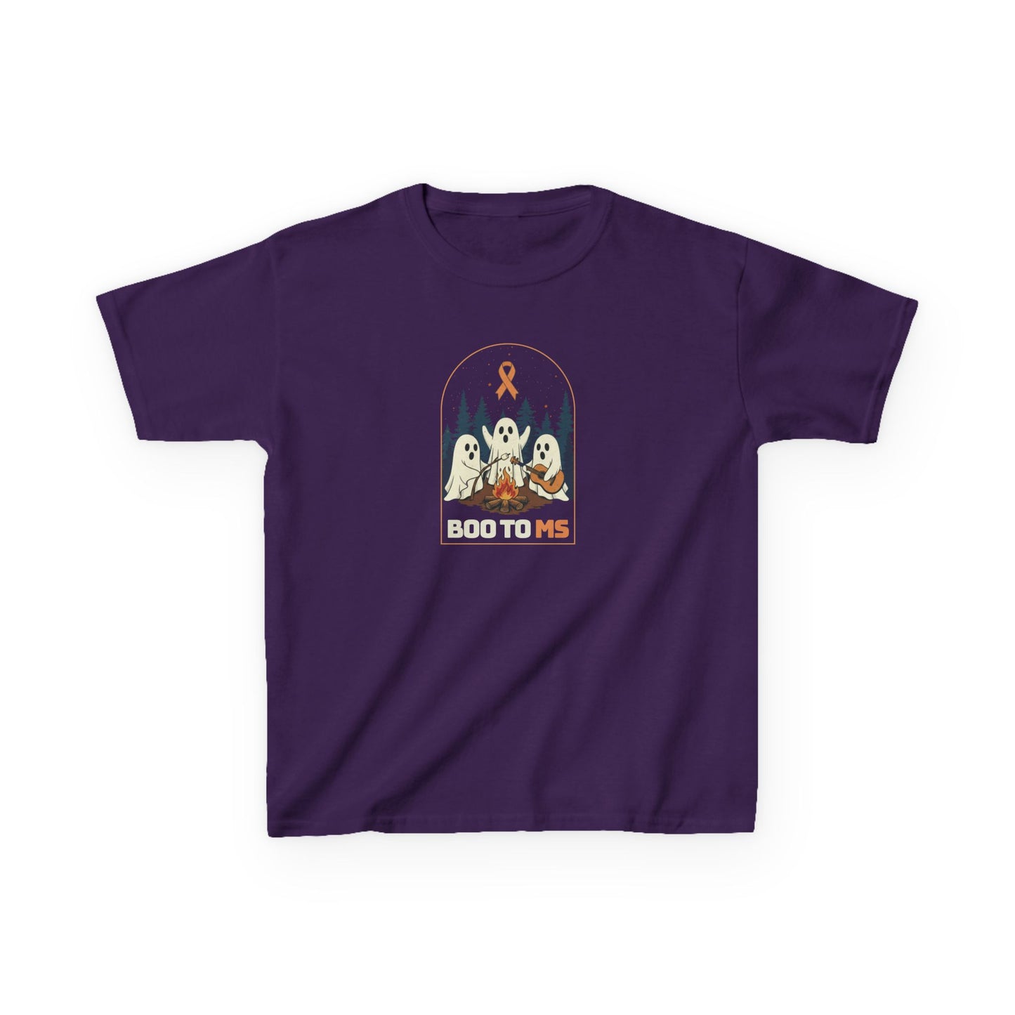 Kids Cute Boo to MS - Unisex Tee Kids for Halloween and Multiple Sclerosis Awareness