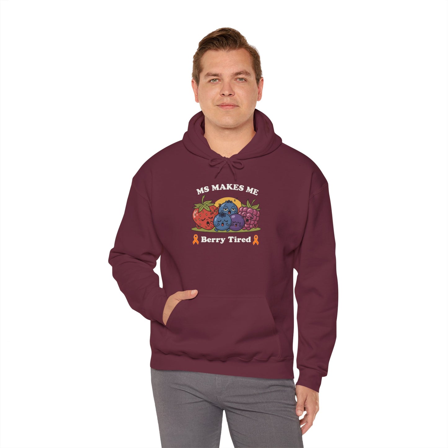 Berry Tired Hoodie - Funny Fruit Sweatshirt, Unisex Apparel, Cute Gift for Fruit Lovers, Cozy Wear, Humor Clothing