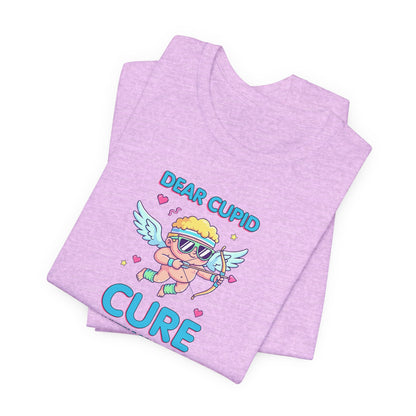 MS Awareness Shirt, Dear Cupid Cure Multiple Sclerosis, Valentine’s Day MS Gift, Retro Cupid Graphic Tee for MS Warriors