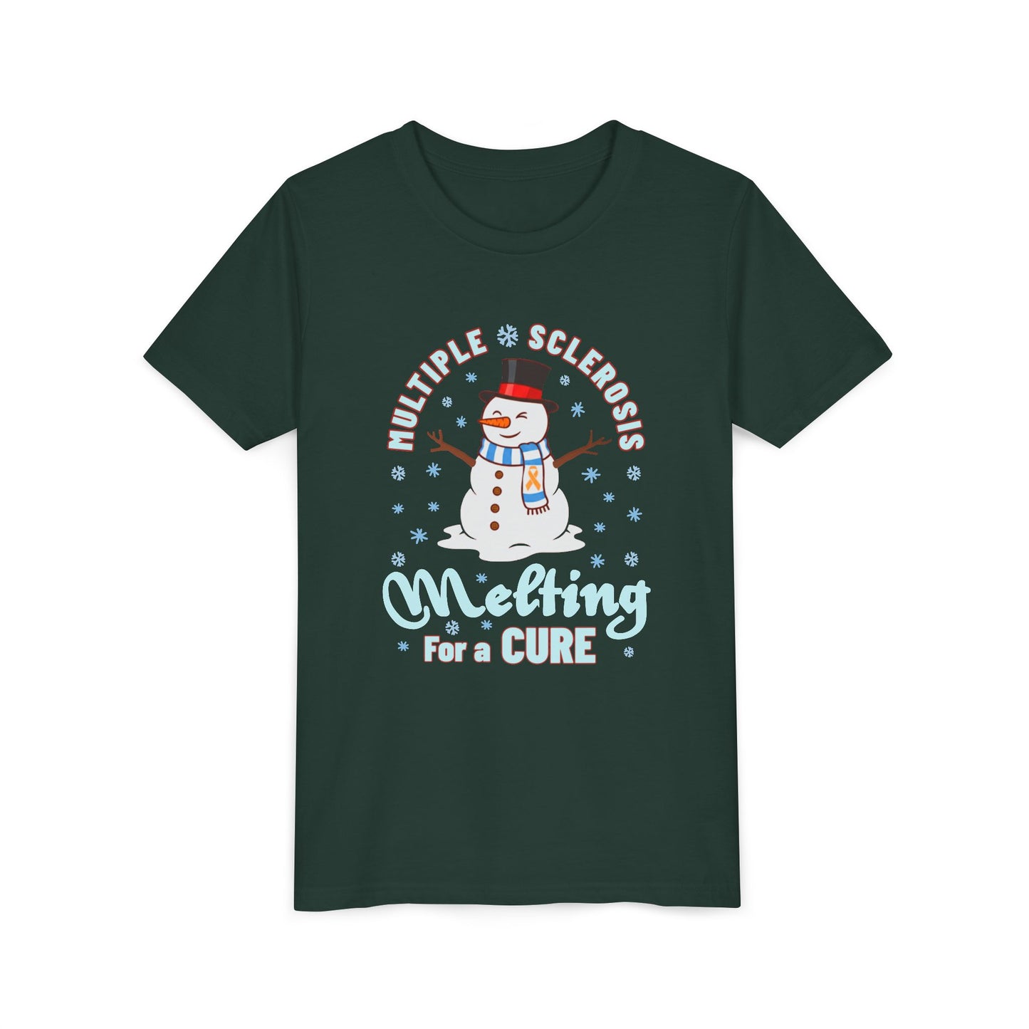 Youth "Melting For A Cure" Short Sleeve Tee for Multiple Sclerosis Awareness