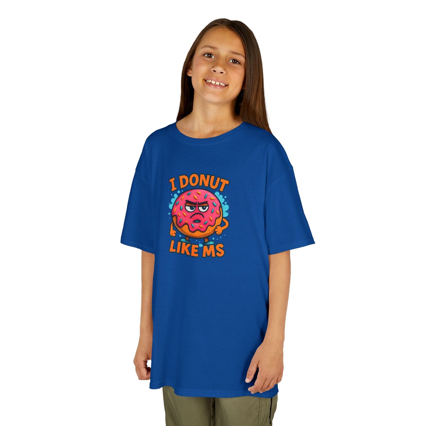 Kids "I Donut Like MS" T-Shirt | Youth Support Shirt for a Loved One with MS | Children's Chronic Illness Awareness Tee
