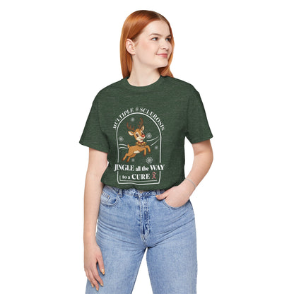 Jingle All The Way To A Cure For MS T-Shirt | Multiple Sclerosis Christmas Tee