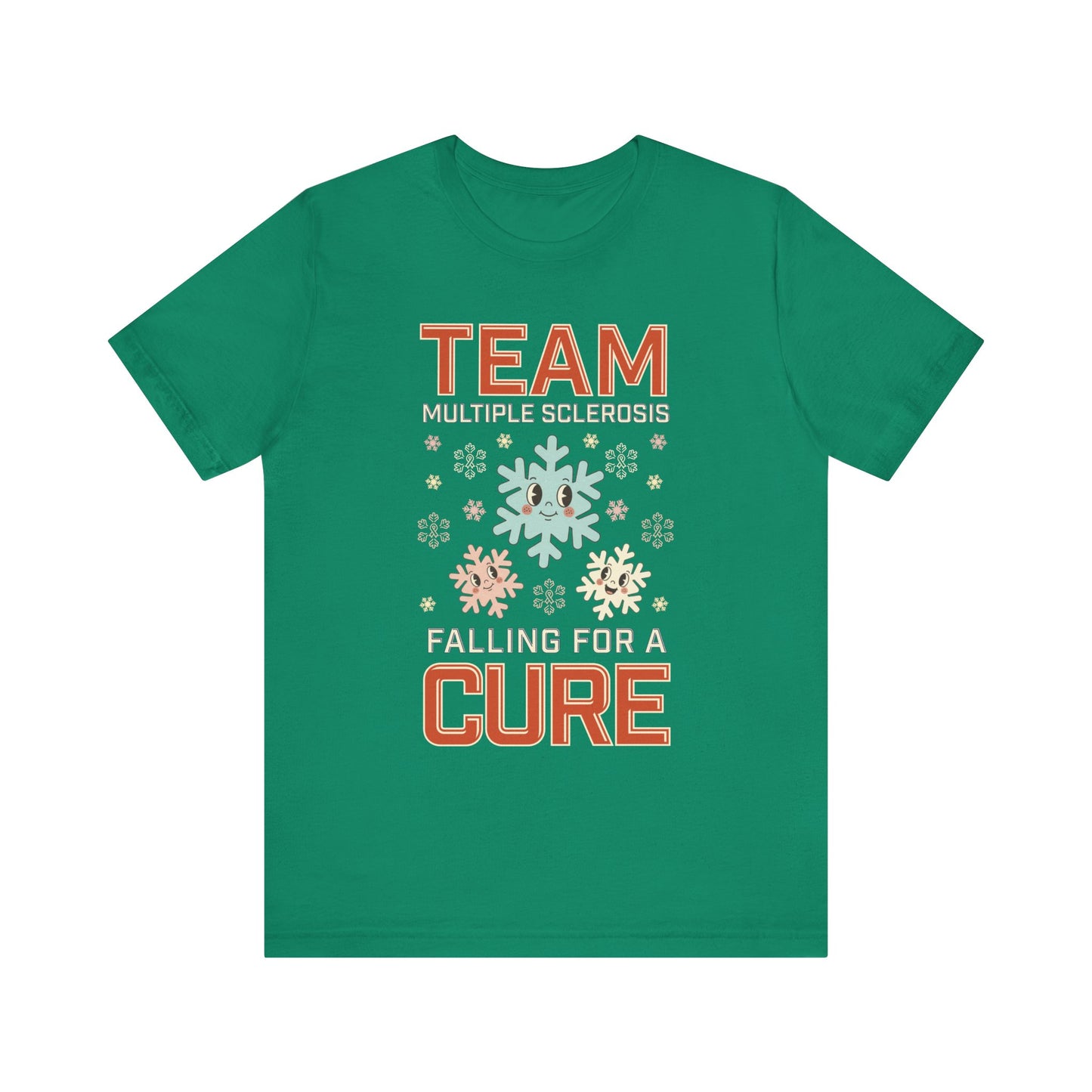 Falling for a Cure Team Tee- Adult Multiple Sclerosis Awareness, Charity Shirt, Unisex, Gift for Supporters, Fundraising Apparel