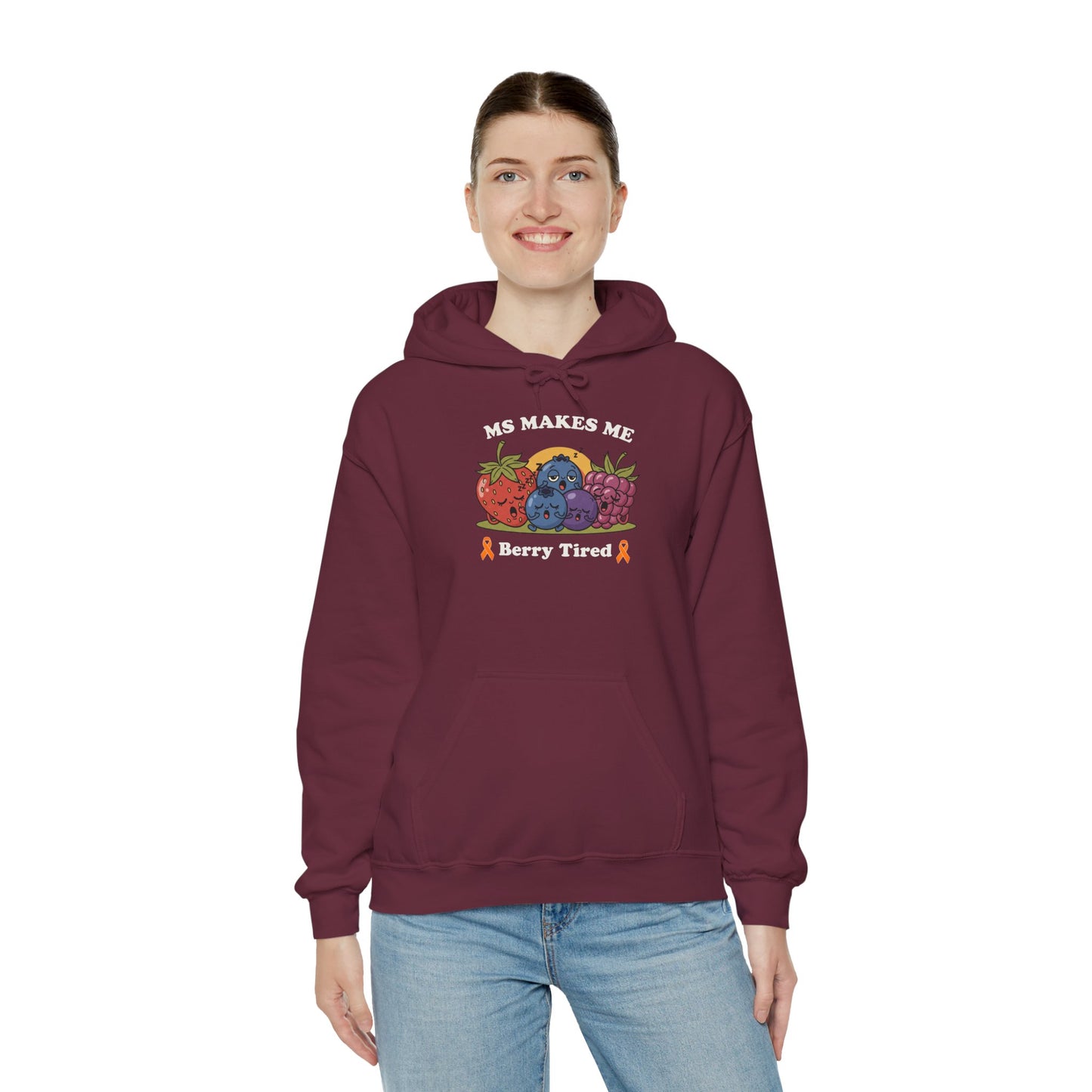 Berry Tired Hoodie - Funny Fruit Sweatshirt, Unisex Apparel, Cute Gift for Fruit Lovers, Cozy Wear, Humor Clothing