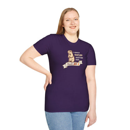 "Gopher a Nap" Unisex Tee: A Humorous Nod to Living with MS