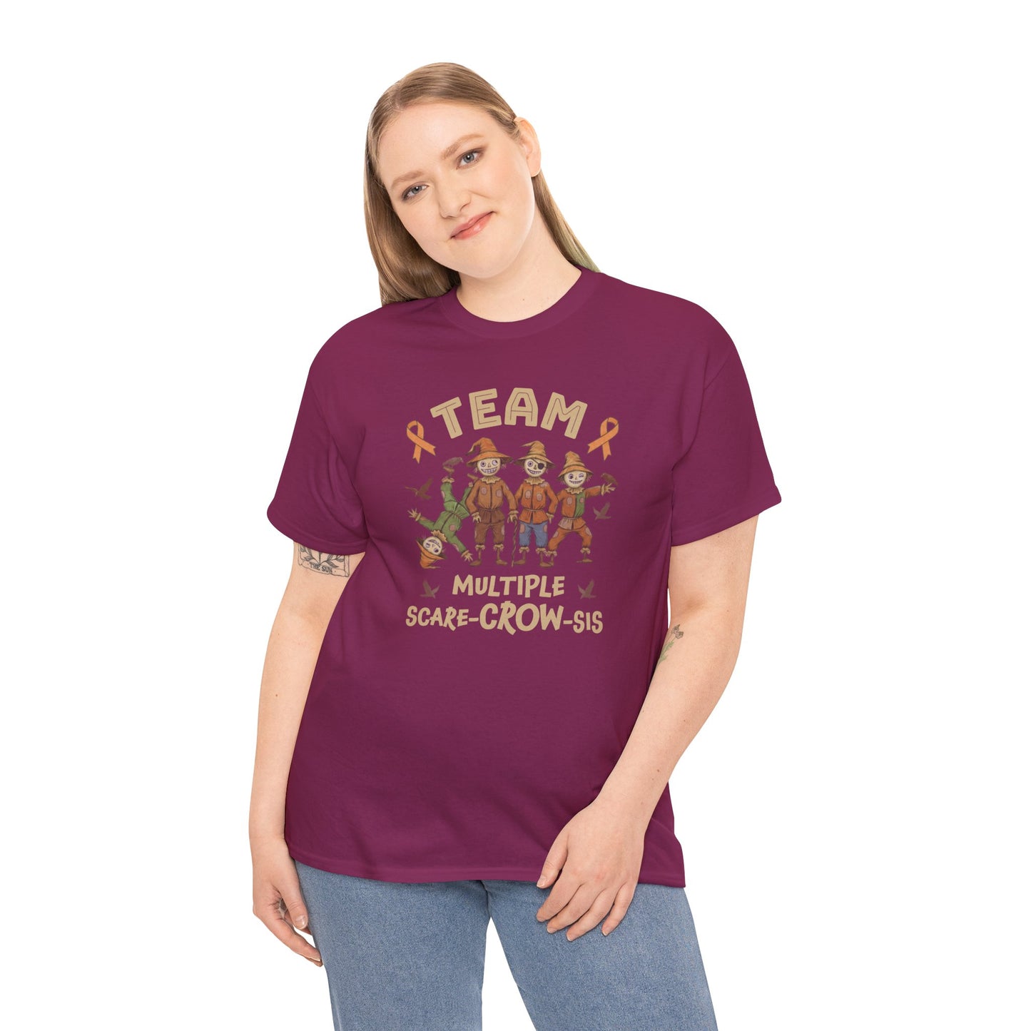 Multiple Scare-Crow-Sis Unisex Heavy Cotton Tee