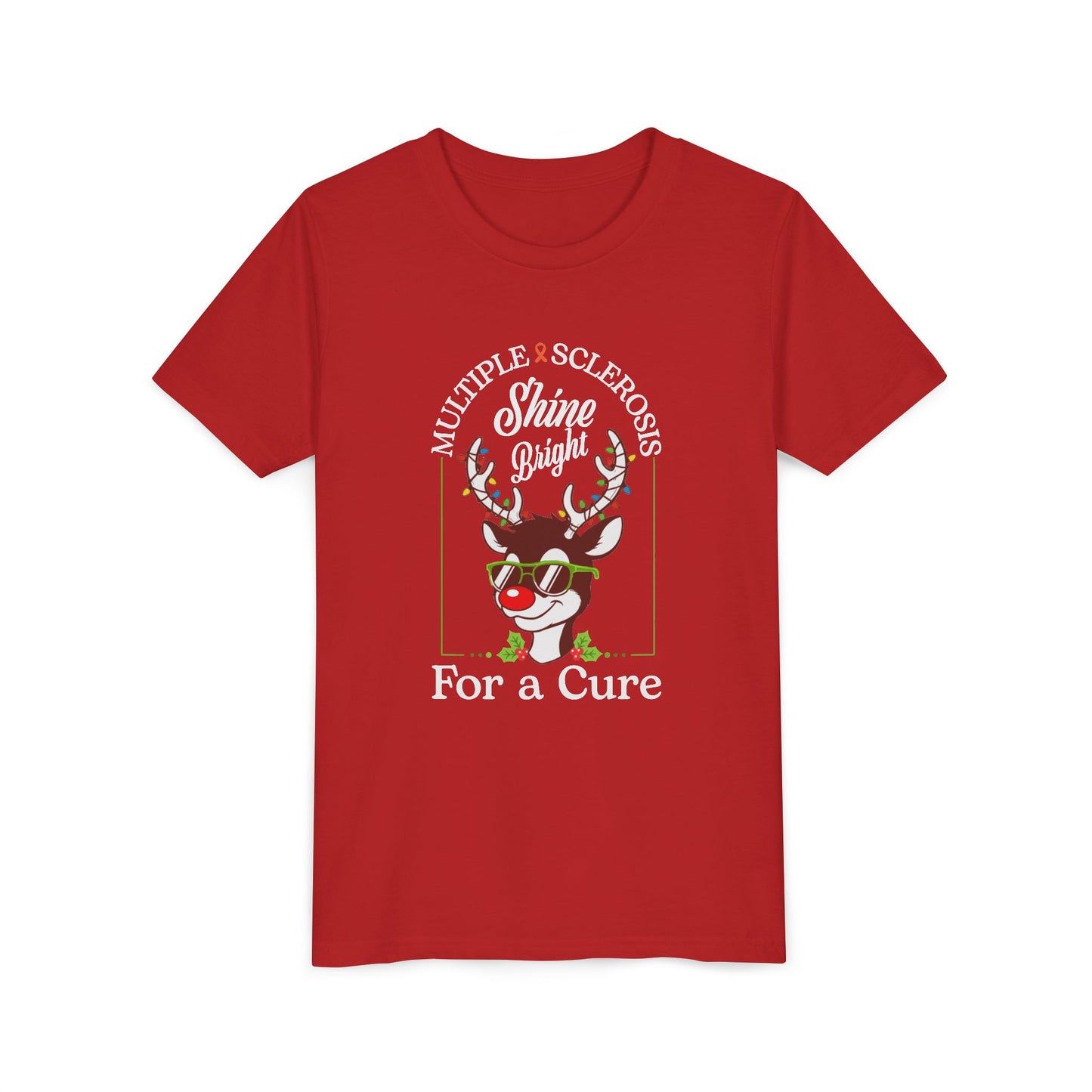 Youth Shine Bright For a Cure Tee MS Awareness Holiday Shirt
